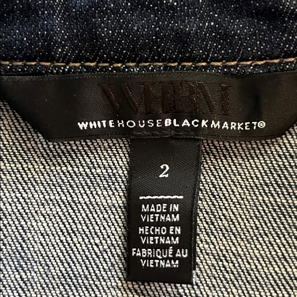White House Black Market Snap Up Denim Midi Skirt Size 2-SOLD - Picture 11 of 16
